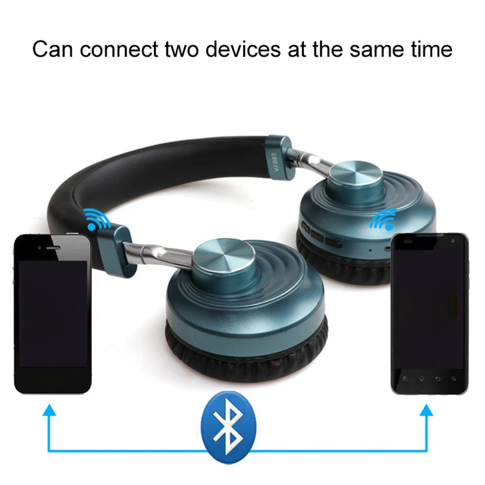 Тяжелые наушники с беспроводным Bluetooth HIFI, 3D стерео гарнитура, проводные наушники HD с микрофоном, поддержка карты TF
