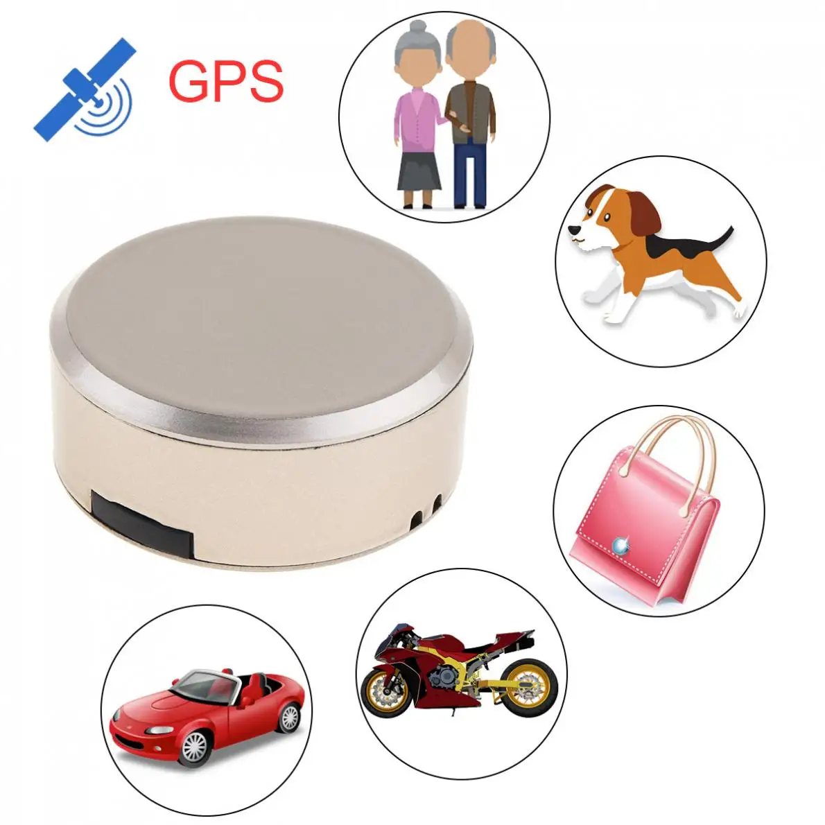 GT009 водонепроницаемый мини GPS трекер локатор SOS сигнализация GSM GPRS устройство