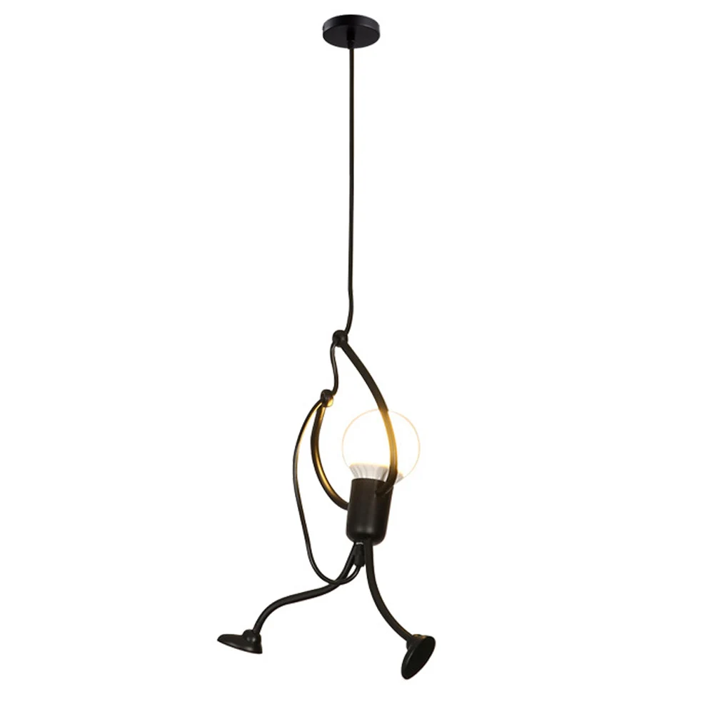 1 шт. черный Винтаж Творческий подвесной светильник в помещении железная люстра s
