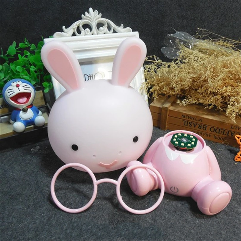 Симпатичная прикроватная лампа для детской спальни ночник в виде кролика