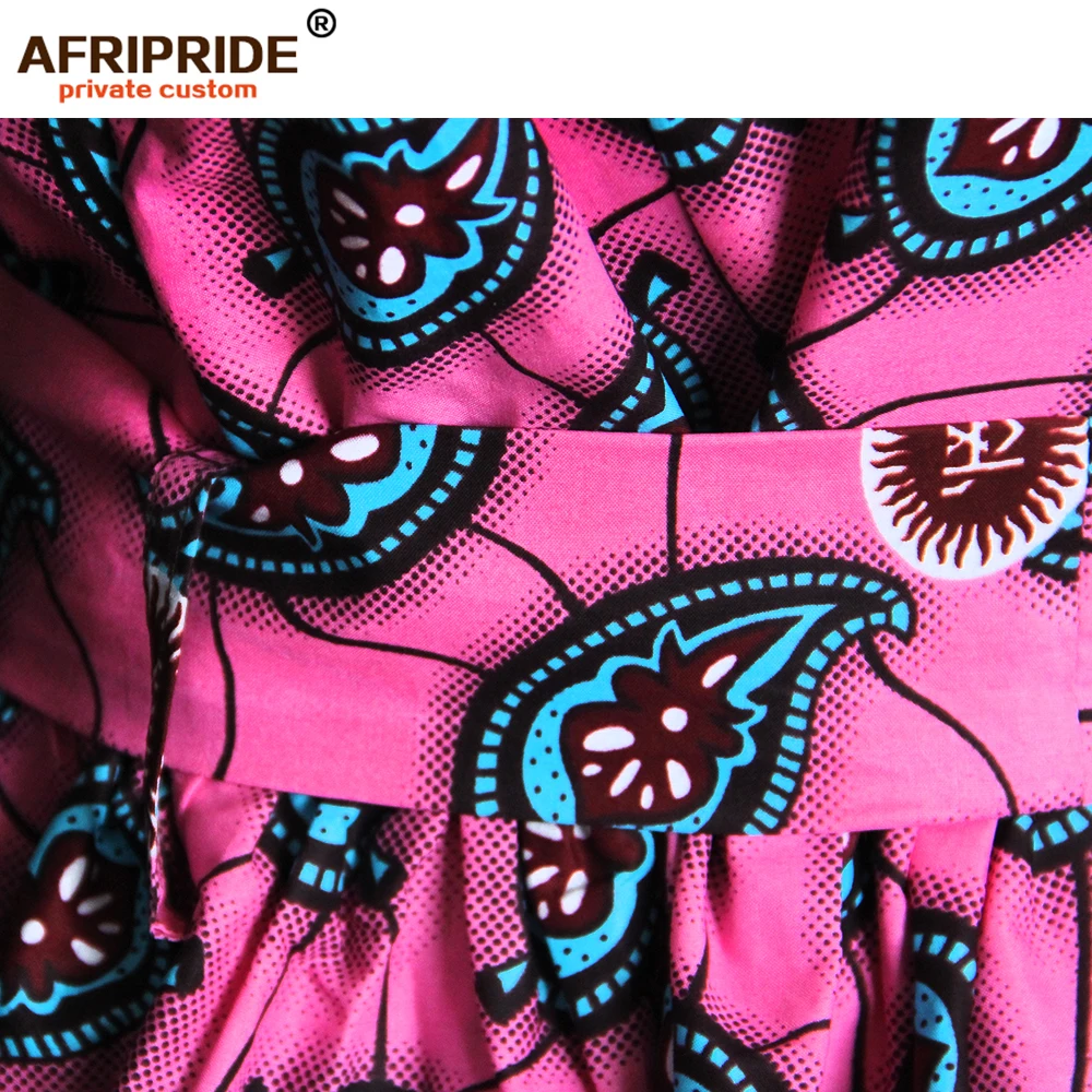 AFRIPRIDE, африканские платья для женщин, с принтом, без рукавов, в винтажном стиле, с бантом, Холтер, длина до пола, макси платья с головным убором S1925014