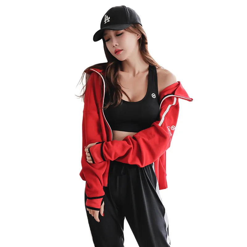

Women's New Style Autumn and Winter Yoga Clothes Breathable Quick Dry Women's Fitness Clothes Fashion Running Sports Casual Hood