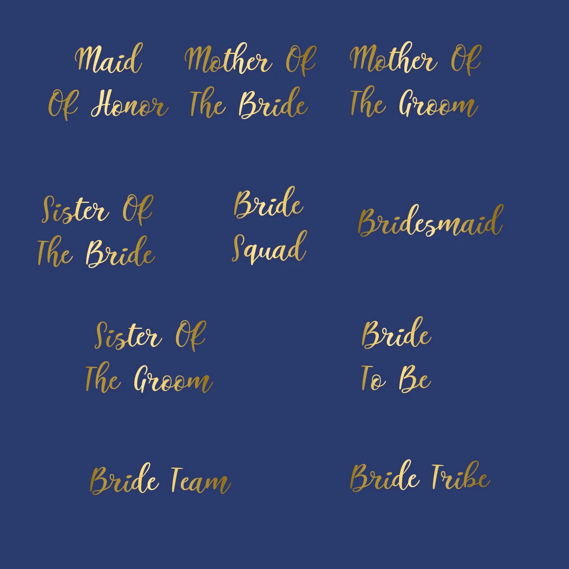 Матовые атласные халаты для подружки невесты цвет темно синий золотистый|Халаты|