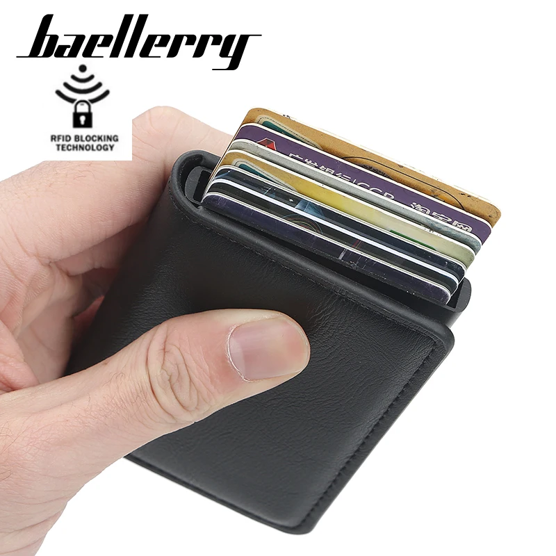 

Aluminum Metal Credit Business Mini Card Wallet 2021 Man Women Smart Wallet Business Card Holder Rfid Wallet Dropshipping