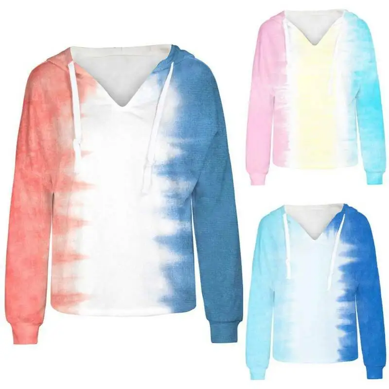 

Womens Pullover Tie dye Ladies Casual Sweatshirt Blouse Long Sleeve Jumper Tops