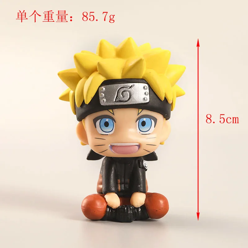 

8.5CM Seated Naruto Uzumaki Naruto Hatake Kakashi Action Figures Anime Figurines doll Model Toys Birthday Cake Ornaments Gift