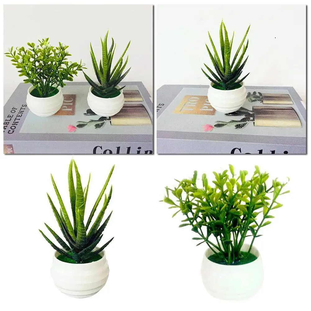

New Artificial Potted Plant Bonsai Green Small Tree Plants Fake Flowers Potted Ornaments For Home Garden Decor Party Hotel Decor
