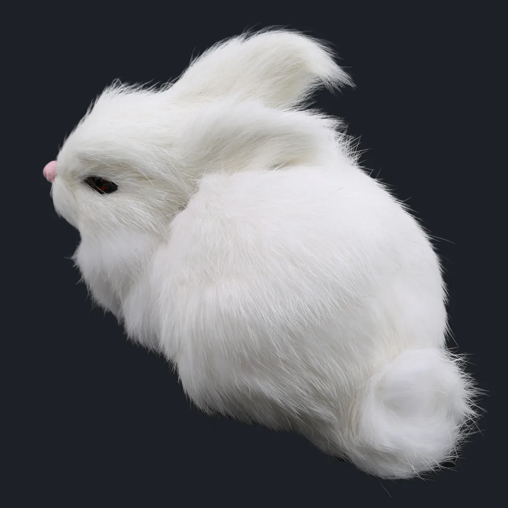 

15*6CM Mini Realistic Plush Rabbits Kids Toys Decorations Birthday Gift Lifelike Artificial Animal pocket Bunny Plush Toys Model
