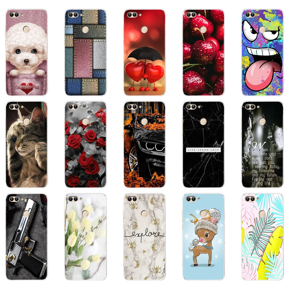 for huawei p smart case tpu soft silicone transparent back cover phone case huawei psmart 2018 2019 cover fig lx1 enjoy 7s case free global shipping
