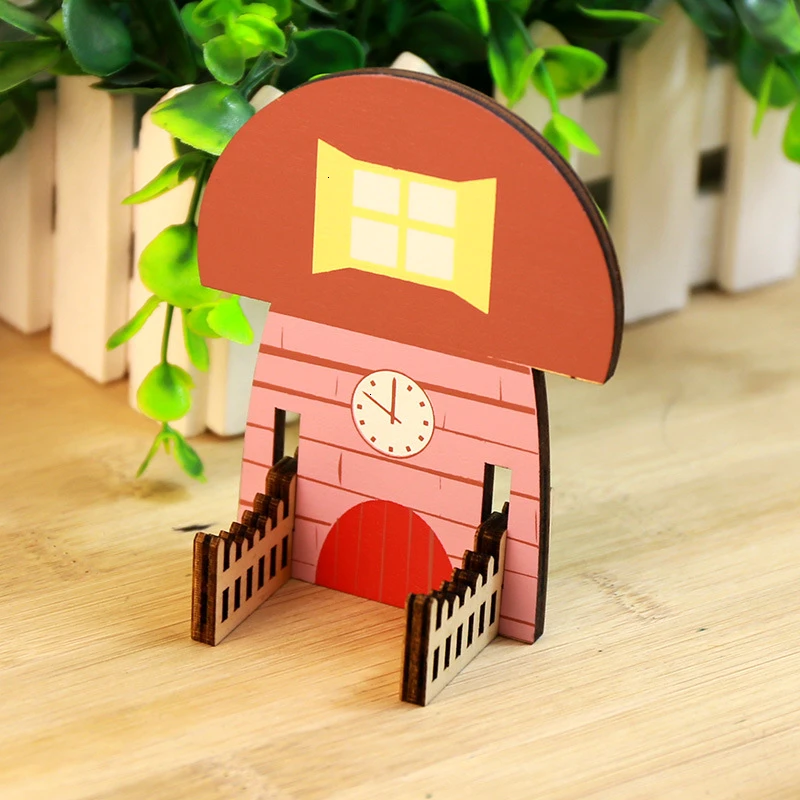 Милый грибной дом держатель мобильного телефона настольное украшение клип| |