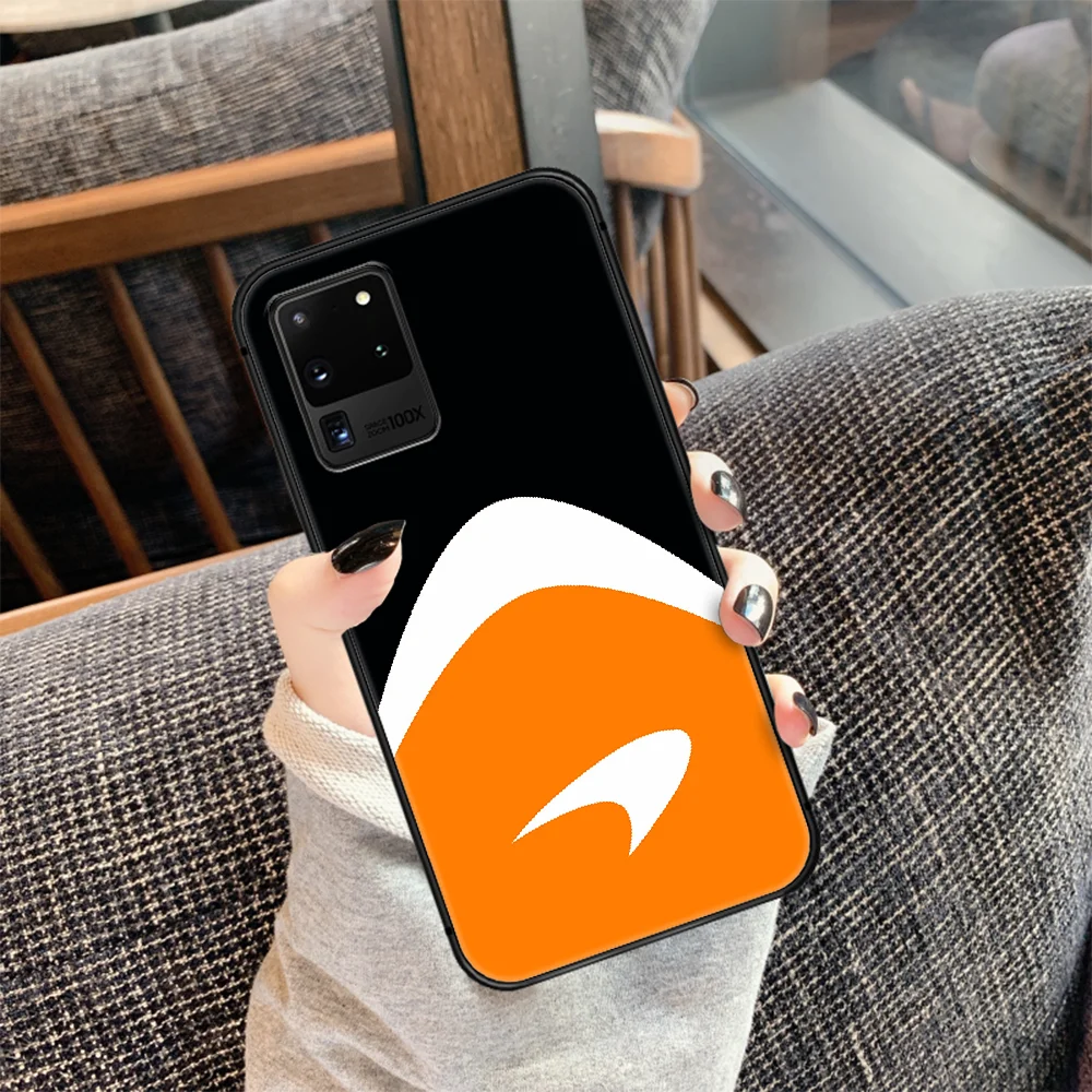 

Mclaren car Logo Phone Case Cover Hull For Samsung Galaxy S 7 8 9 10 e 20 FE edge uitra plus Note 9 10 20 black Funda 3D Back