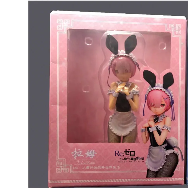 Re: жизнь в другом мире от Zero Rem/Ram Bunny Ver. ПВХ кролик девочка кукла Фигурка Коллекция Модель игрушки - Цвет: Pink boxed