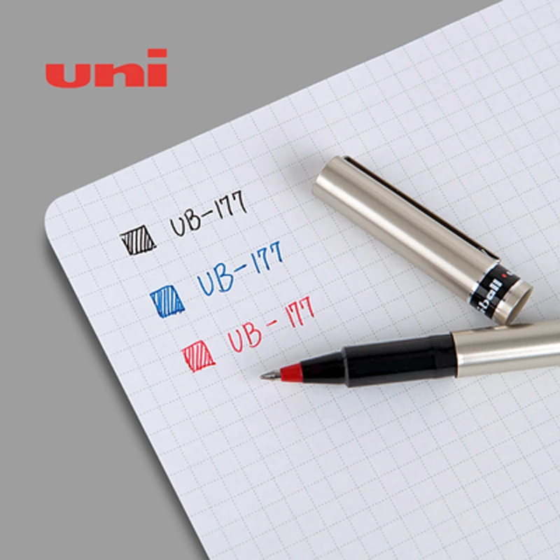Mitsubishi Uni-Ball Fine Deluxe UB-177 0,7 мм Gen чернильная ручка роллербол водостойкая черная/синяя/красная краска