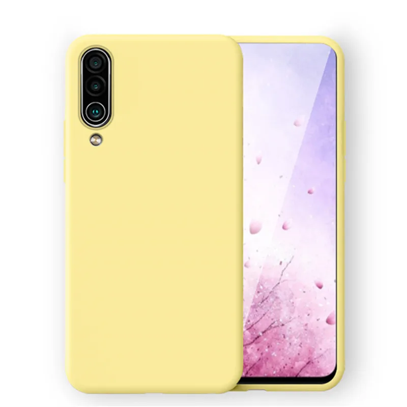 Жидкий силиконовый чехол для samsung A30s A50 A70 чехол противоударный бампер чехол TPU чехол для samsung Galaxy A30s A30 S A50 A70 чехол - Цвет: Цвет: желтый