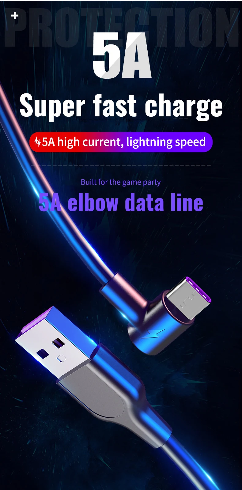 5A USB C Supercharge type C кабель для huawei P30 Pro P20 Lite mate 20 P10 USB 3,1 type-C Quick Charge 4,0 кабель для быстрой зарядки