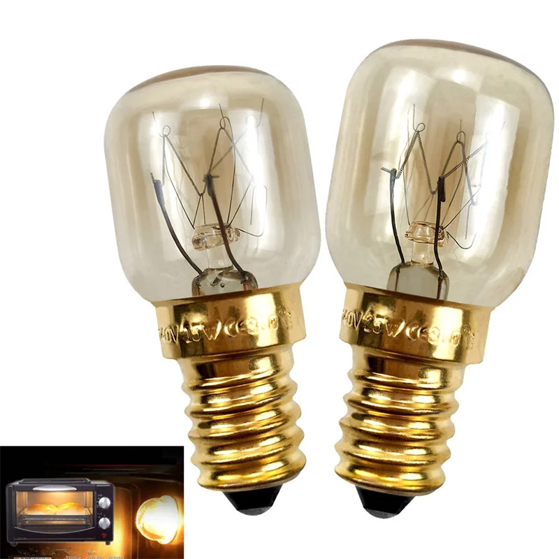 

15W 25W 300 Degree High Temperature Resistant E14 220V Microwave Oven Bulbs Cooker light Salt crystal lamps