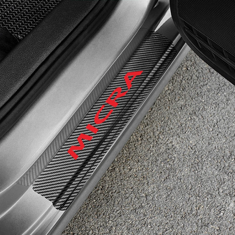 4 шт./компл. наклейки на пороги автомобиля для Nissan MICRA k12 k13 тюнинг автомобильные аксессуары интерьер