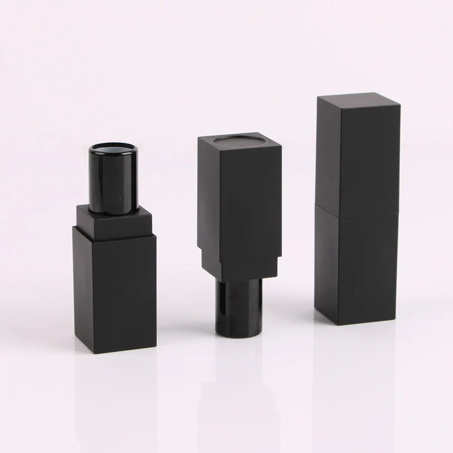 2 шт./лот 12 1 мм квадратный контейнер помады в матовый черный цвет пустые упаковки