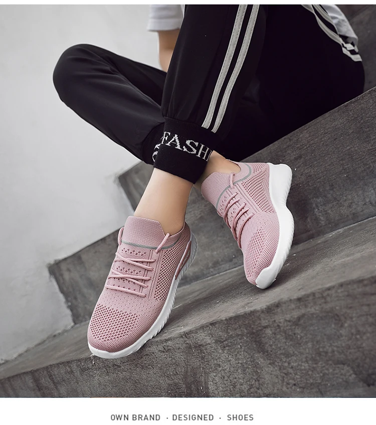Женские кроссовки Flyknit; женская дышащая повседневная обувь для отдыха