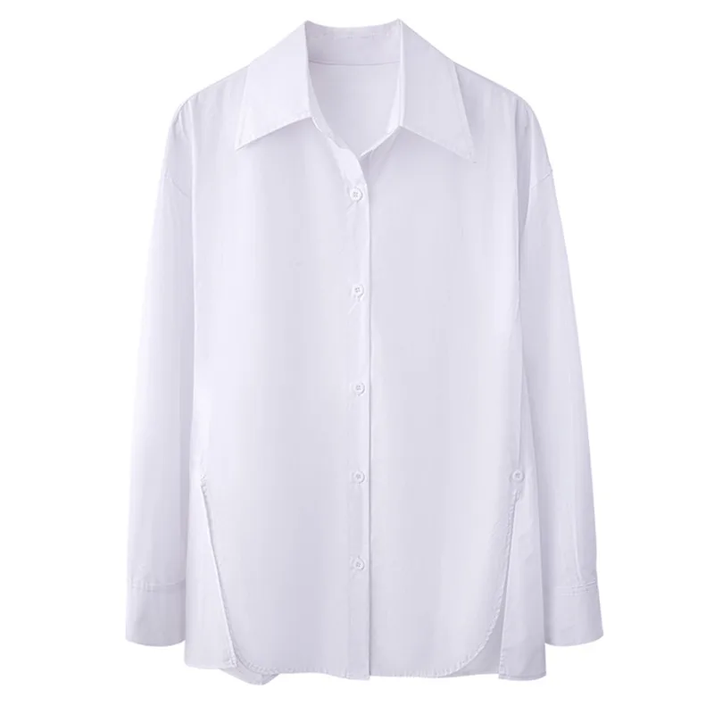

DEAT 2021 new summer fashion women clothes turn-down collar full sleeves single breasted cotton shirt female blouse WR17600L