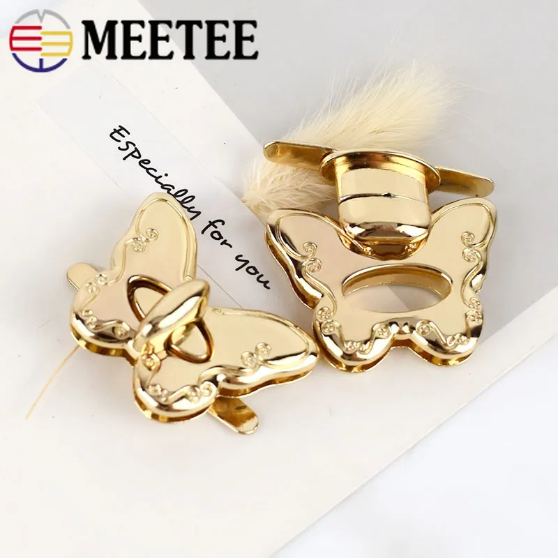 Meetee 2 шт./4 шт. сумка с металлическими замками и пряжкой модный закручивающийся