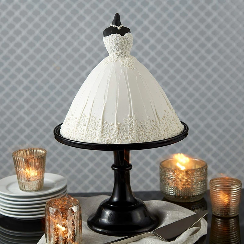 

Cake Mould Silver Color 3D Dessert Baking Tool Doll Skirt Shape For Children Party Birthday