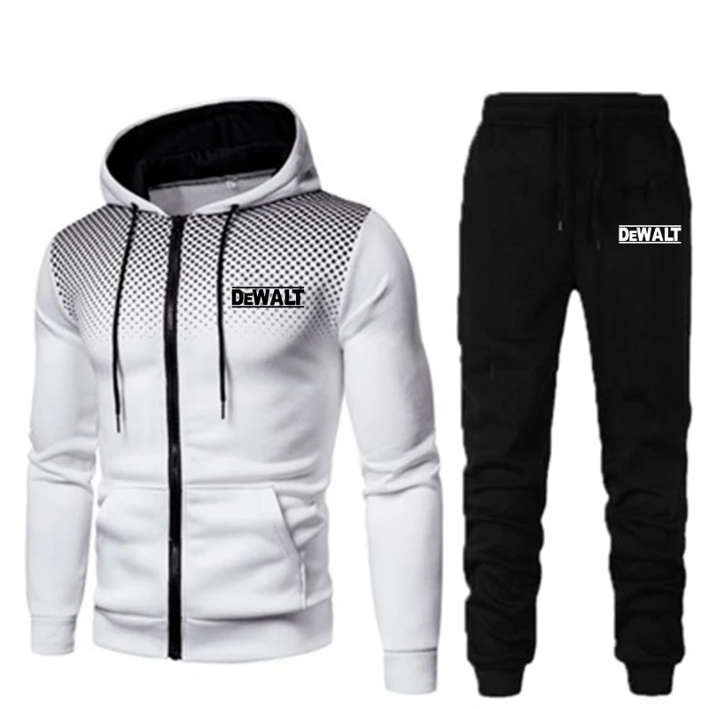 

Men's Sportswear Fashion Cotton Tracksuit Suit Autumn Winter Pants Hoodie Two Jogging Suits S-3XL 2021 New