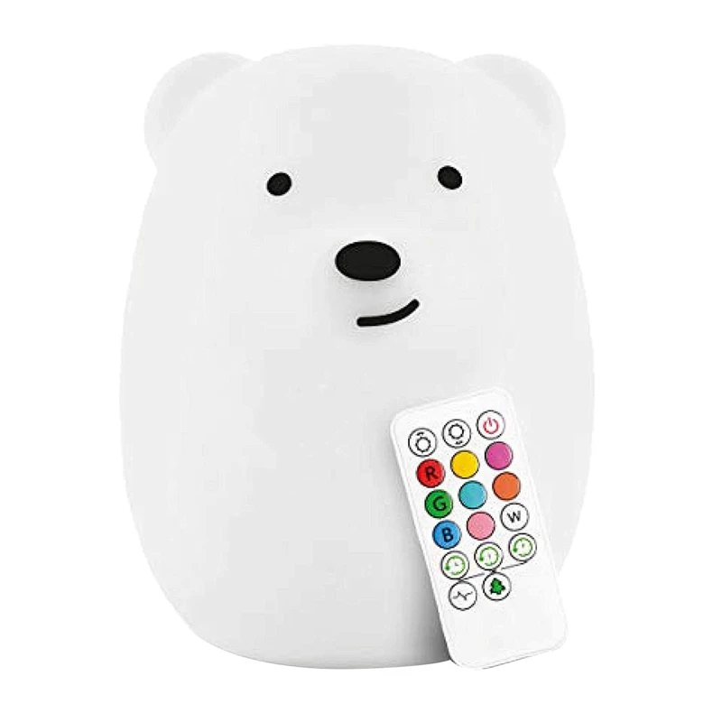 Светодиодные ночные лампы для детской комнаты с контактным датчиком - портативные и перезаряжаемые, милые животные из силикона - подарки для малышей.