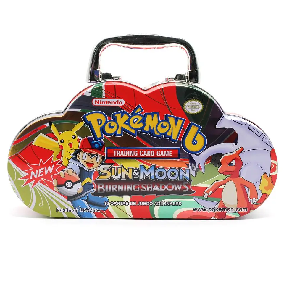 

102pcs/set Pokemon Portable Tin Box TAKARA TOMY Battle Toys Hobbies Collectibles Game Collection Anime Cards For Children