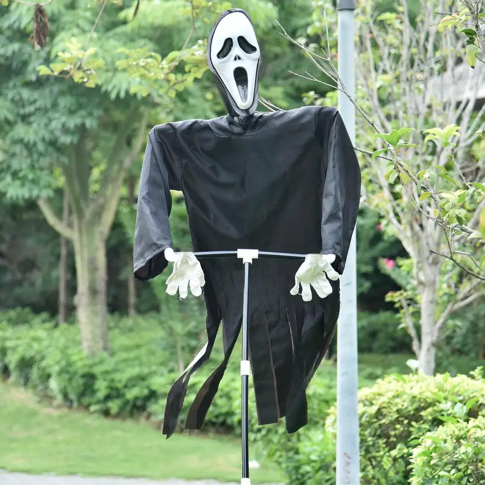 

Scarecrow Ghostface Halloween Unique Scream Ghost Horror Scary Hanging Decoration Party Supplies For Garden Yard Outdoor Decor