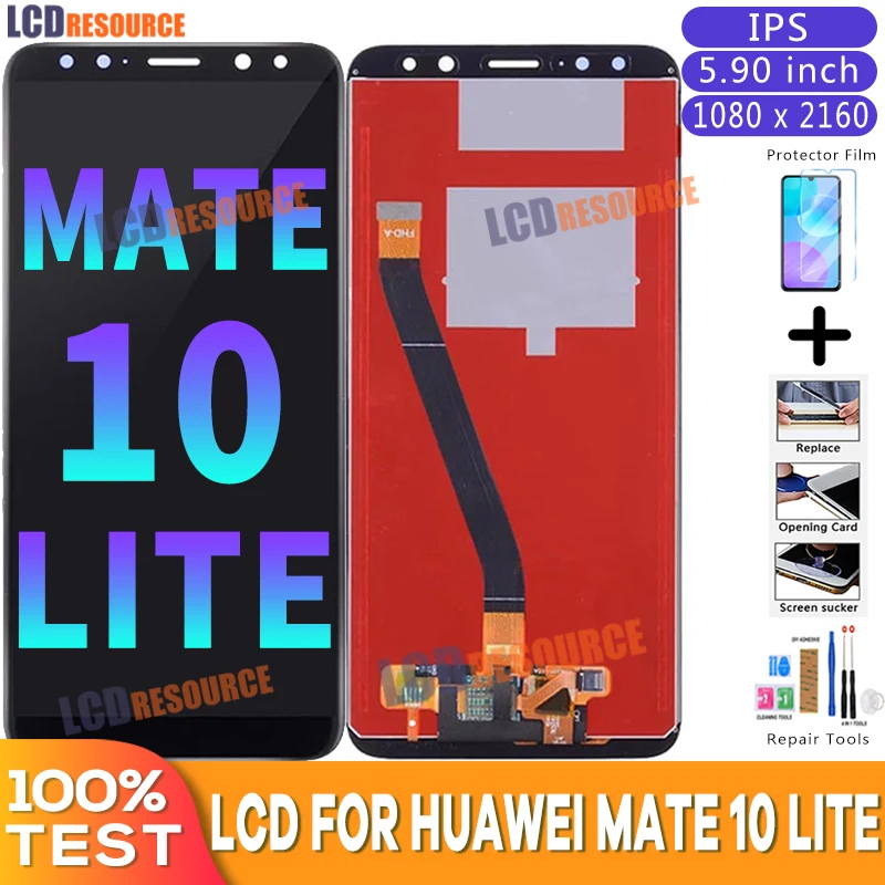 

ЖК-дисплей 5,9 дюйма для Huawei Mate 10 Lite RNE L01 L02 L03 L21, ЖК-дисплей с сенсорным экраном и дигитайзером в сборе с заменой рамки