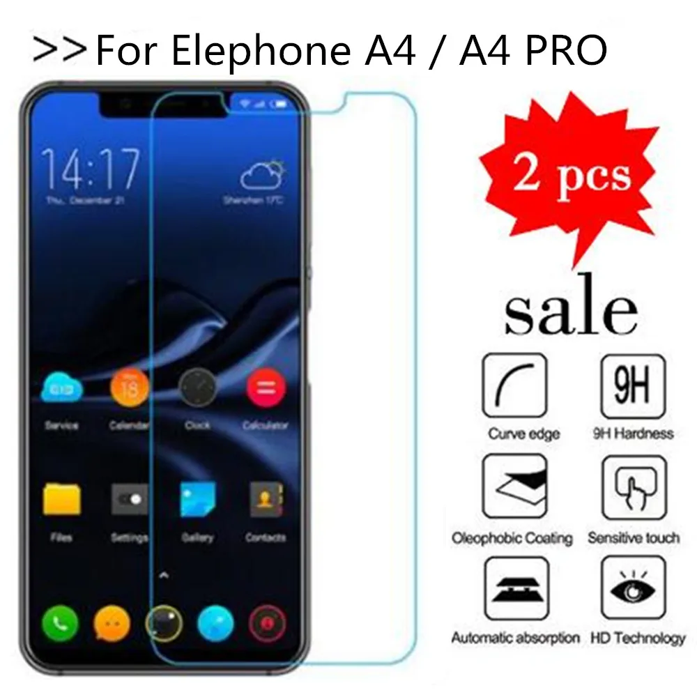 Закаленное стекло для Elephone A4 защита экрана премиум класса Защитная пленка