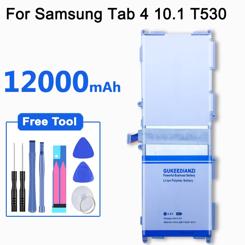 GUKEEDIANZI 12000 мАч планшетный аккумулятор для samsung Galaxy Tab4 Tab 4 SM-T530 T533 T535 T531 T537 EB-BT530FBC+ внешний аккумулятор
