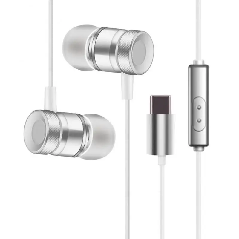 USB C Type штекер стерео наушники для Xiaomi Huawei MP3 плеер Универсальные с проводным