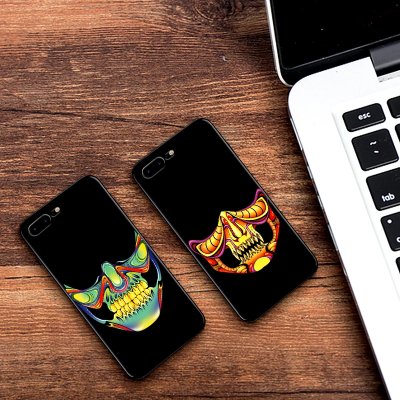 Череп граффити для Samsung Note 8 9 M10 M20 M30 S7 Edge S8 S9 S10 PLUS TPU мягкий чехол