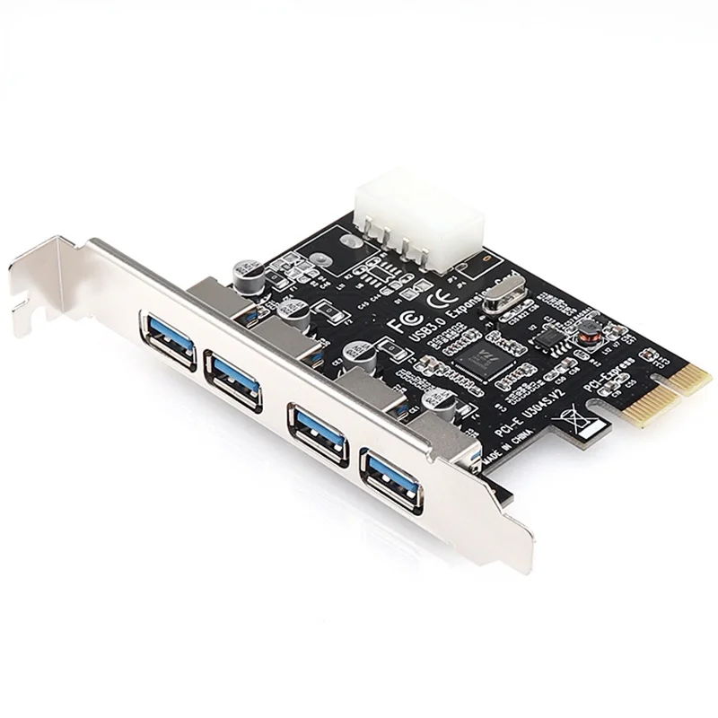 4 порта USB 3 0 PCI-e Плата расширения PCI express PCIe hub adapter 4-портовый контроллер USB3.0 e 1x |