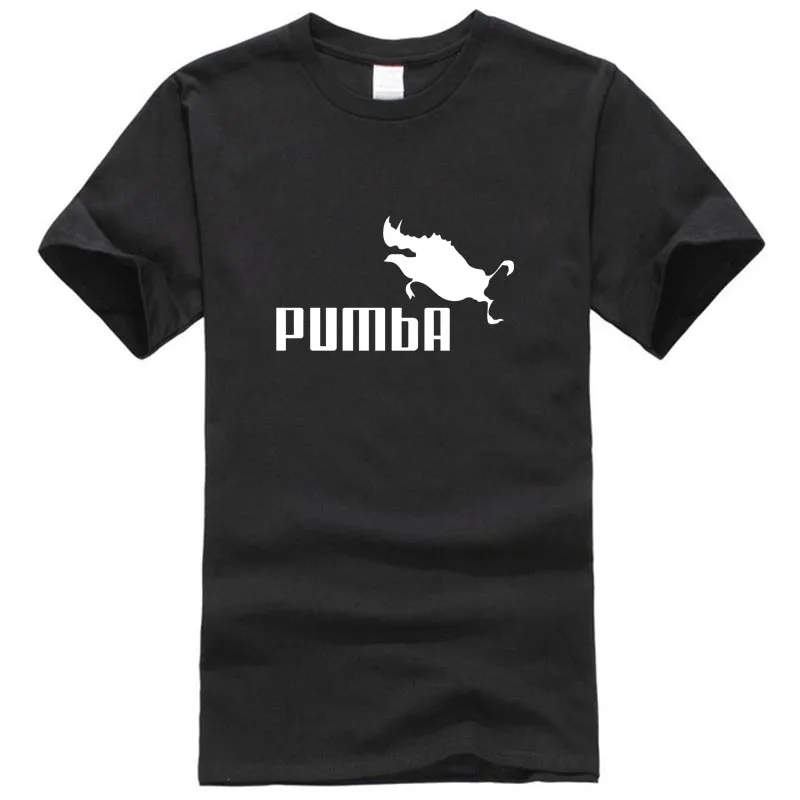 20SS забавная футболка милые футболки homme Pumba мужские повседневные хлопковые топы с