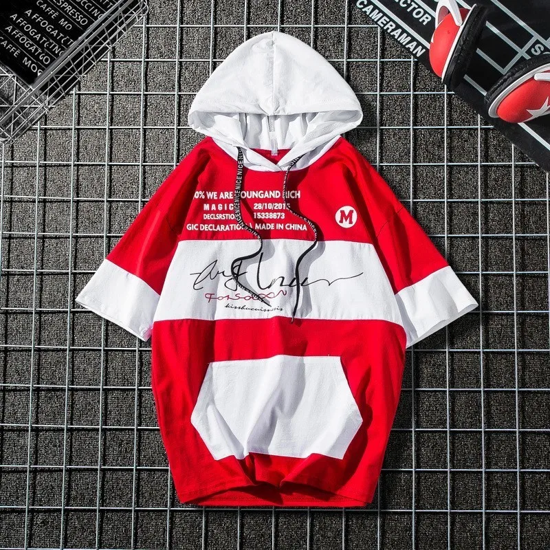 Пуловер с капюшоном в стиле хип-хоп Харадзюку Мужская ветровка рисунком под