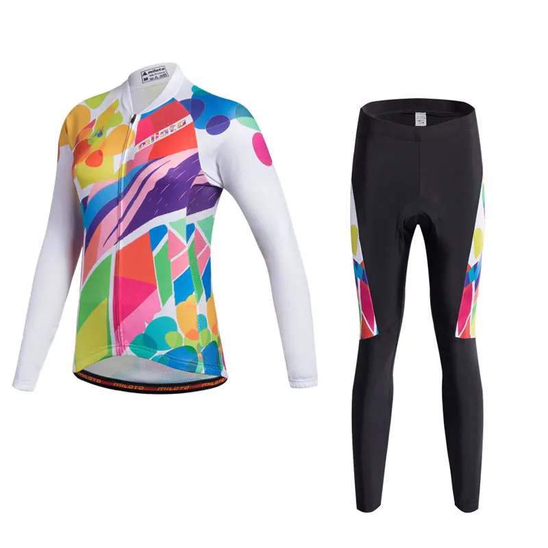 

2021 Women's Cycling Jersey Set Long Sleeve Roupa De Ciclismo Mountain Bicycle Clothing Suit MTB Bike Clothes Cycling Sets