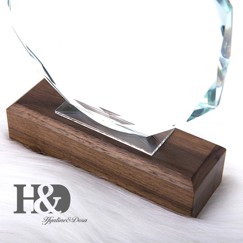 H&ampD Personalized Crystal Octagon Trophy Laser Engraved Meeting Graduation Souvenir Sport Sales Winner Honor Awards Paperweight | Дом и сад