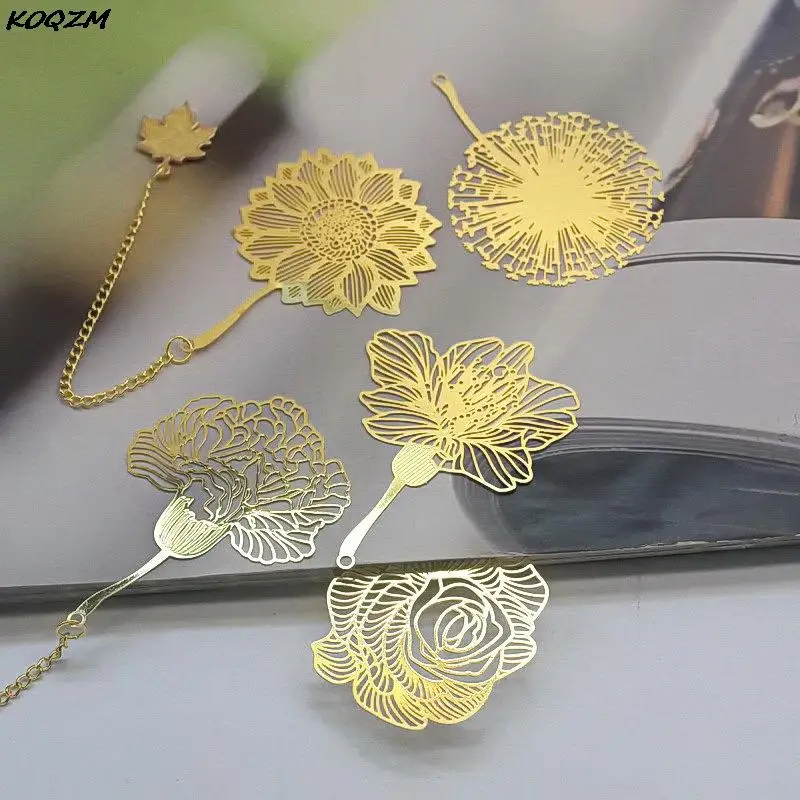 

Chinese Style Metal Hollow Bookmark Lotus Leaf Bookmark Creative Stationery Art Accessories Fine Holiday Gifts