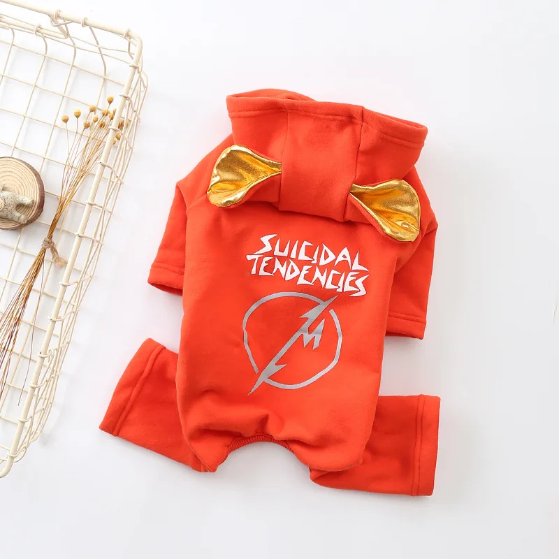 Хлопок Французский бульдог теплый комбинезон одежда для собак маленьких