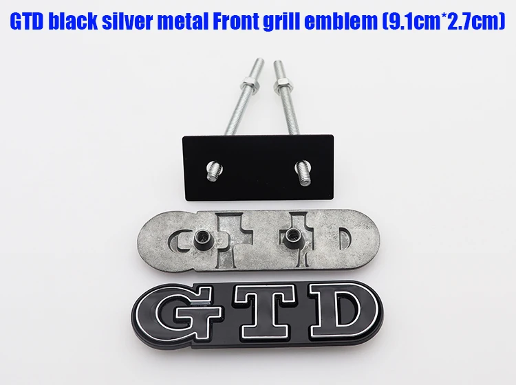 Металлический 3D логотип автомобиля GTD 1 шт. эмблема переднего гриля боковой
