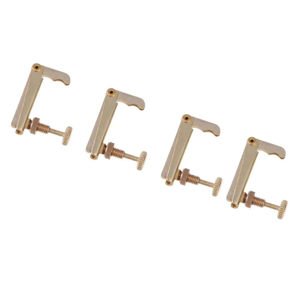 

4 Pieces Golden Violin Fine Tuners Adjusters for 3/4 4/4 Violin Fiddle Parts