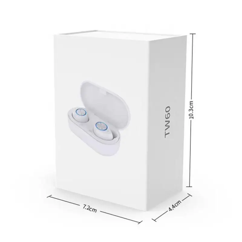 TWS беспроводные наушники, Bluetooth наушники 5,0, сенсорное управление, наушники с микрофонами, гарнитура, шумоподавление, Hi-Fi стерео TW60