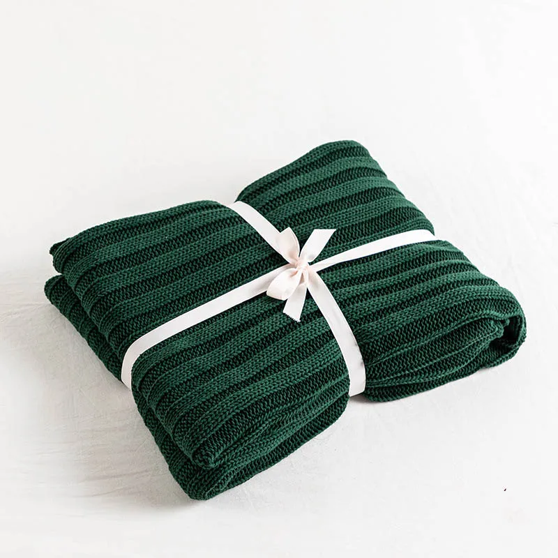 Вязаное декоративное одеяло с мячом для офиса ворс дорожный плед дивана детей