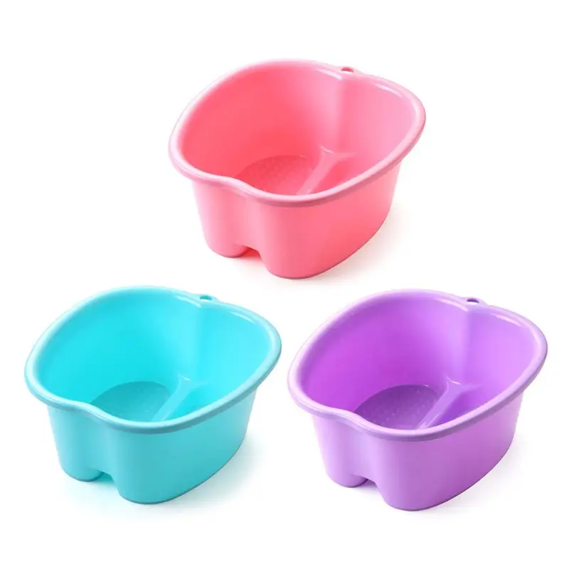 

1pc Plastic Large Foot Bath Spa Tub Basin Bucket for Soaking Feet Detox Pedicure Massage Portable 3 Colors