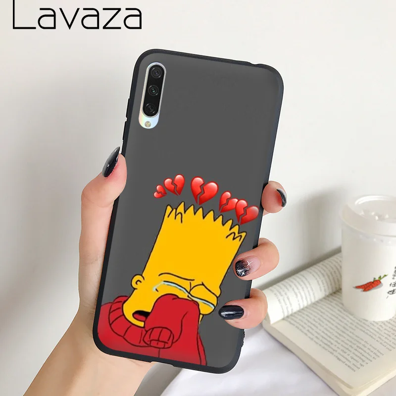 Мягкий силиконовый чехол Lavaza Bart и Lisa Simpson для Samsung S6 S7 Edge S8 S9 S10 S20 Plus Note 8 9 10 Lite |