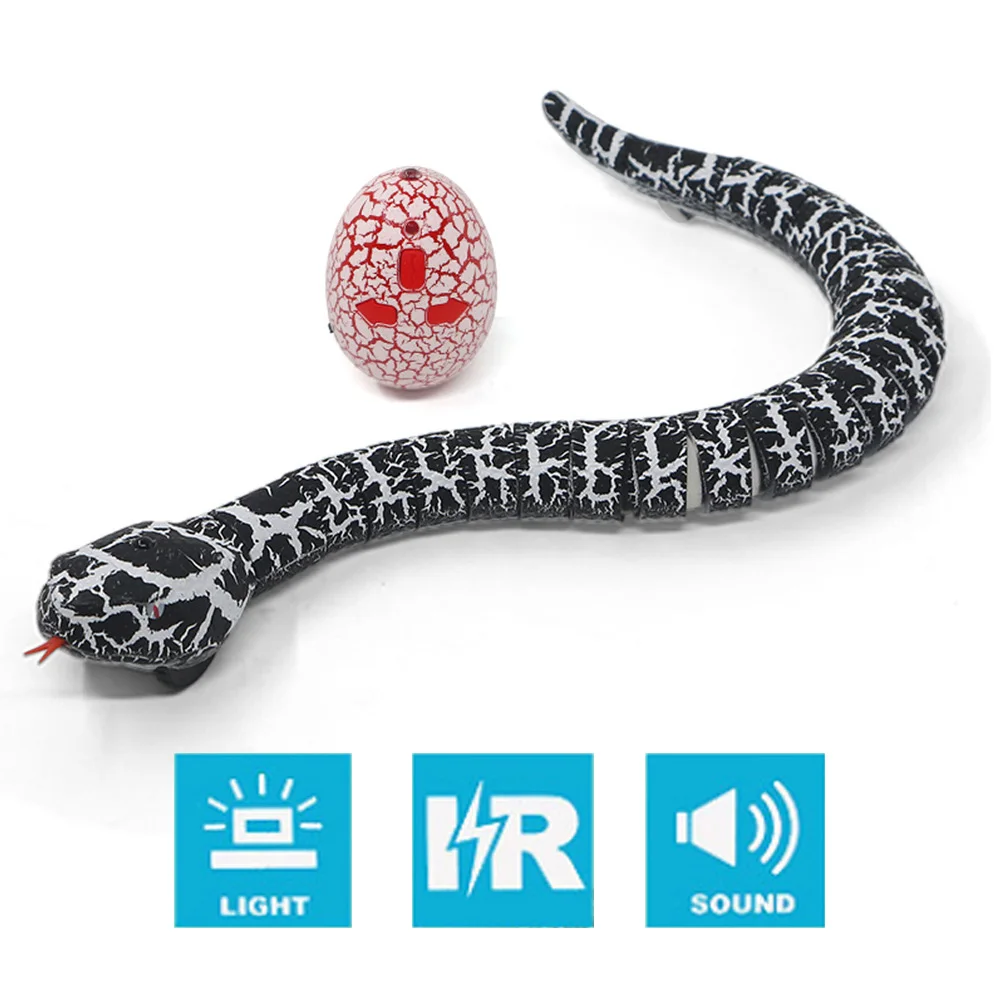 

Infrared Remote Control Rattle Snake Toy with Egg-Shaped Controller Realistic simulation Snake Toy Children Birthday Gift
