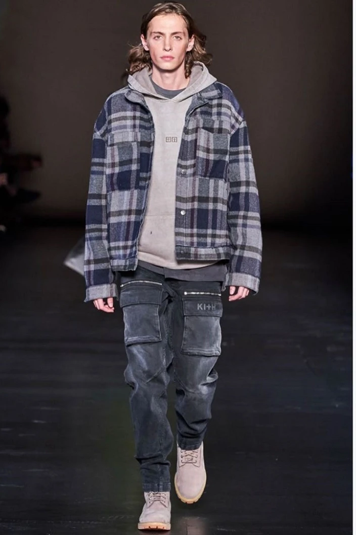 

NIGO KH x KSB 21ss Reversible Check Pattern Washed Denim Jacket